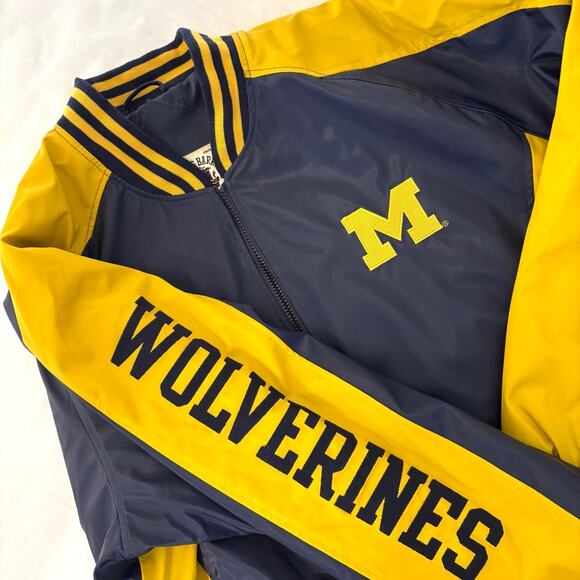 Y2K VTG Michigan Wolverines Varsity Jacket Steve & Barry’s UofM Maize Blue XXL - Picture 3 of 7